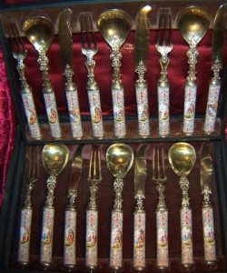 set of Dessert Flatware, circa 1872 - 1878 by Hermann Ratzersdorfer 