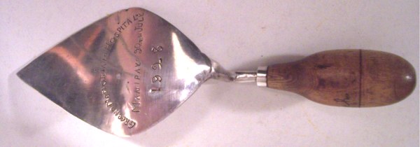 ceremonial trowel Green Memorial Hospital Manipay