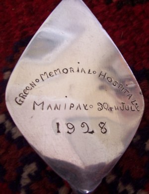 ceremonial trowel Green Memorial Hospital Manipay