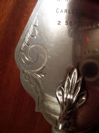 ceremonial trowel N.G.Church hall in Carletonville (South Africa)