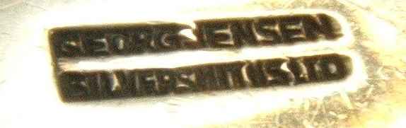 mark on Georg Jensen Sterling ice tongs