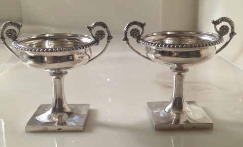 Austrian silver bon bon dishes