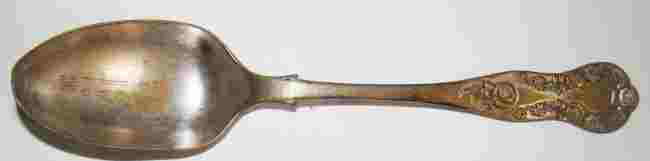 silver plate spoon: John Gilbert
