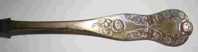 silver plate spoon: John Gilbert