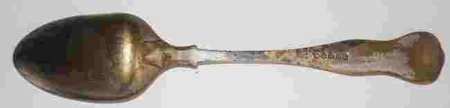 silver plate spoon: John Gilbert