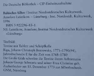 BALTISCHES SILBER: by Annelore Leistikov, 1996 book