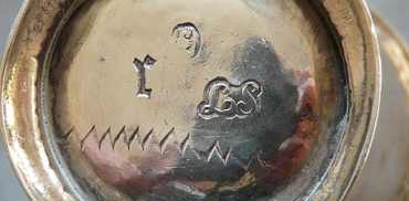silver beaker
