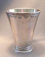 silver beaker