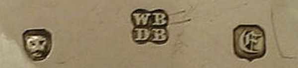 William Bateman (II) & Daniel Ball hallmark, first entered 1839