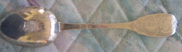 1795 spoon engraved on both the finial and the bowl