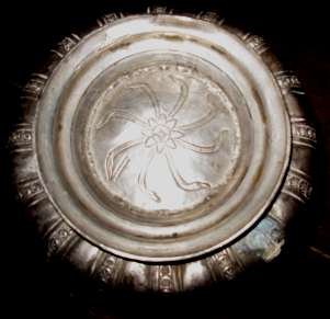 silver holy water bucket