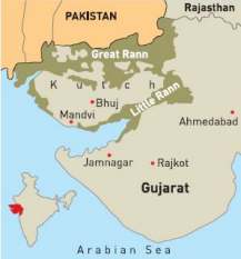 Bhuj, Kutch, Gujarat, India: map