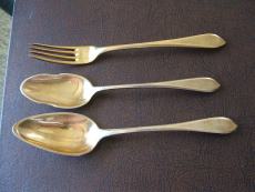silver flatware marked Augsburg