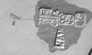 Russian silver: beakers and tray