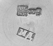 Russian silver: beakers and tray