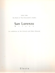 a book per month: The Work of The Silversmith's Studio San Lorenzo