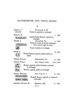 a book per month: The Encyclopedia of Early American Silversmiths