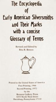 a book per month: The Encyclopedia of Early American Silversmiths