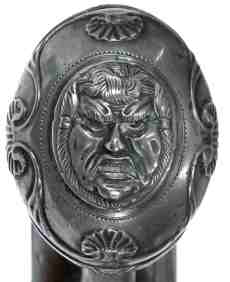 silver 'grotesque' pistol buttcap