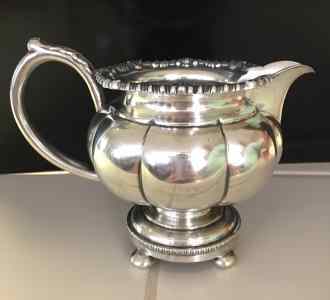 Czechoslovakian silver creamer