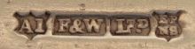 silver plate mark on a flatware set