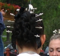 silver hair ornamentation in Canazei