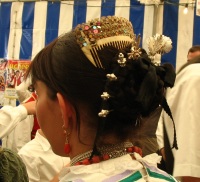 silver hair ornamentation in Canazei