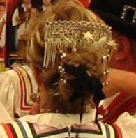 silver hair ornamentation in Canazei