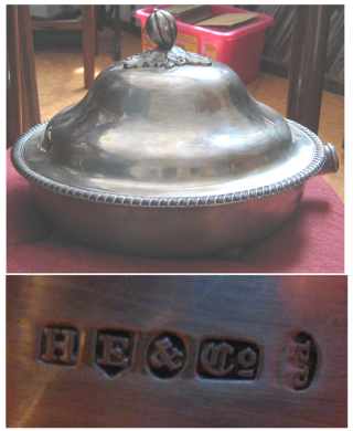 silver covered bowl