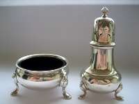 Silver Cruet Set, Birmingham 1934
