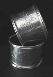 napkin rings unknown origin