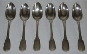 French silver spoons manufactured in Paris between 1766 and 1809