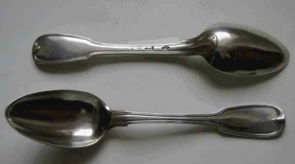 French silver spoons manufactured in Paris between 1766 and 1809
