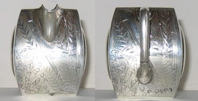 Silver milk jug,  hallmarked London 1879