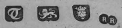 RR mark (pellet between in bilobed punch): Year 1774