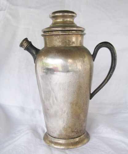 silverplate cocktail shaker: Academy Silver, NY