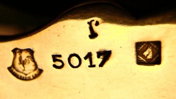 silver plate sauce boat: hallmarks