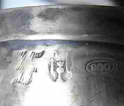 unidentified silver beaker mark