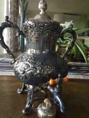 silverplate tea urn