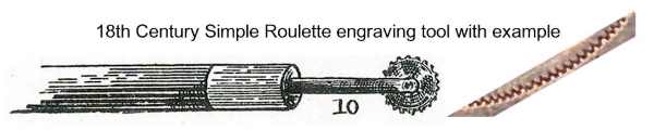 18th Century roulette engraving tool