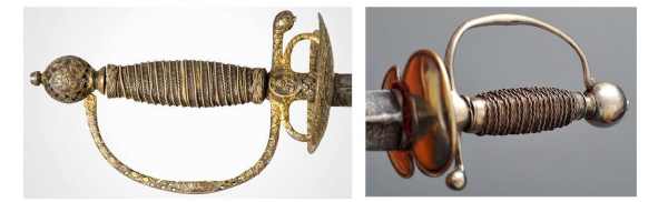 18th Century twisted wire wrapped sword grip