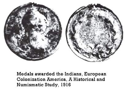Al Merito large medal discovered in 1862 in Wisconsin in an Indian mound at Lower Prairie du Chien