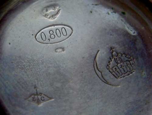 silver pocket watch: marks