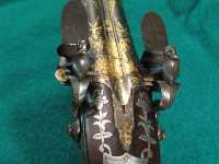 French shot-gun with silver mounts
