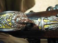French shot-gun with silver mounts