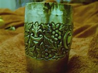 Hebrew silver beaker