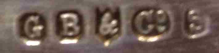 mark on a silverplate serving set made by George Butler & Co