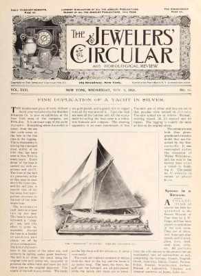 cover of the Jewelers' Circular for the week of November 6, 1895