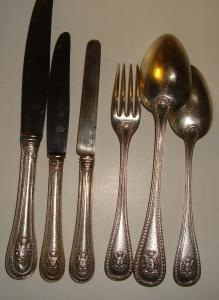 French silver cutlery set