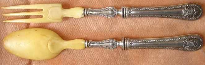 French silver cutlery set